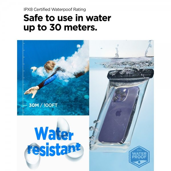 Spigen Vedenkestävä Kotelo Aqua Shield Läpinäkyvä