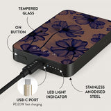 Burga Powerbank MagSafe 5000 mAh Velvet Night Metallinharmaa
