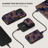 Burga Powerbank MagSafe 5000 mAh Velvet Night Metallinharmaa