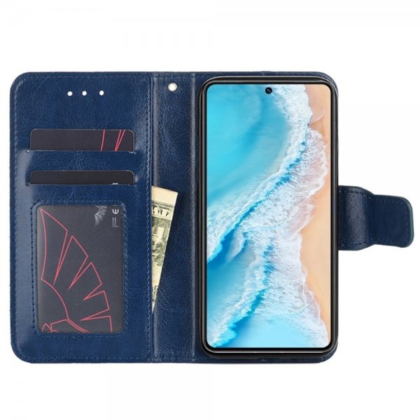 Vivo X80 Pro suojakotelo, jossa korttipaikka, sininen