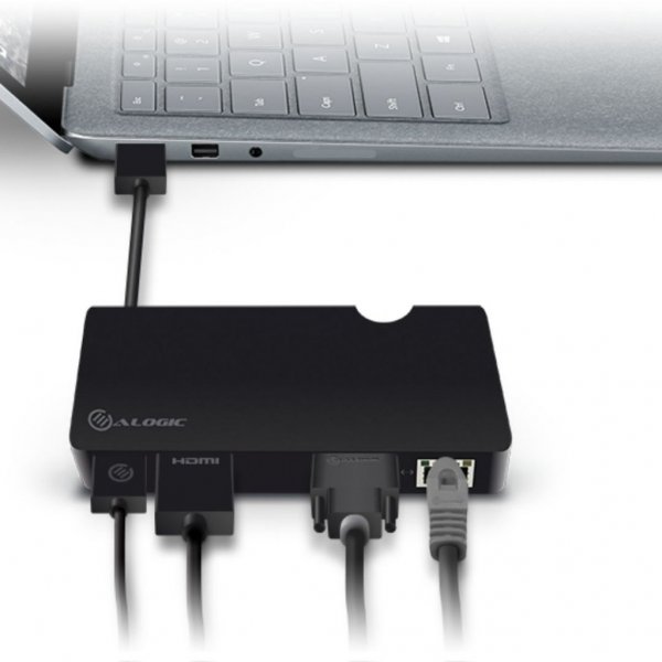 ALOGIC USB 3.0 -telakointiasema HDMI-, VGA-, Ethernet- ja USB-liitännöillä