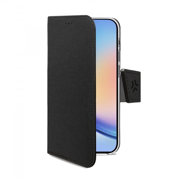 Celly Samsung Galaxy A35 -suojakotelo Wally Wallet Case, musta