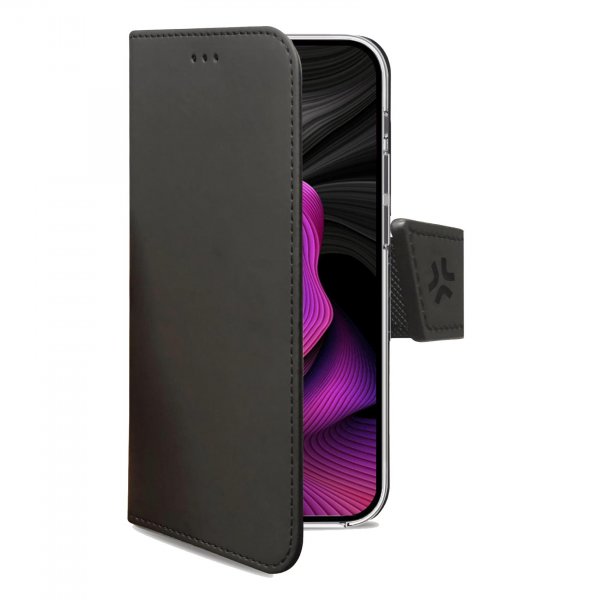 Celly Google Pixel 9/Pixel 9 Pro suojakuori Wally Wallet Case, musta