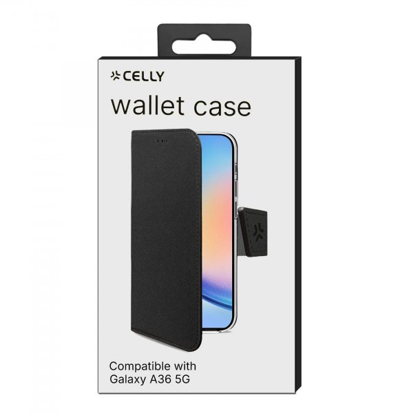 Celly Samsung Galaxy A33/A34 Fodral Wally Wallet Case Svart