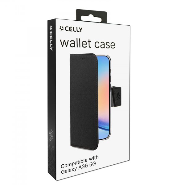 Celly Samsung Galaxy A33/A34 Fodral Wally Wallet Case Svart