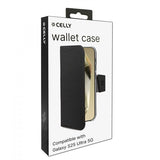 Celly Samsung Galaxy S25 Ultra Kotelo Wally Wallet Case Musta