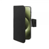 Celly iPhone 17 -kotelo Wally Wallet Case, musta