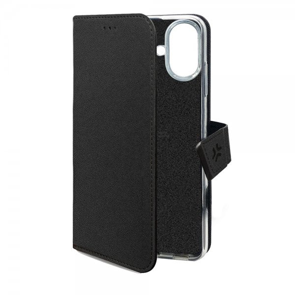 Celly iPhone 17 -kotelo Wally Wallet Case, musta