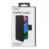 Celly Google Pixel 10/Pixel 10 Pro Fodral Wally Wallet Case Musta