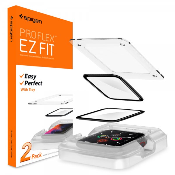 Spigen Apple Watch 44mm Näytönsuoja ProFlex EZ Fit 2-pakkaus