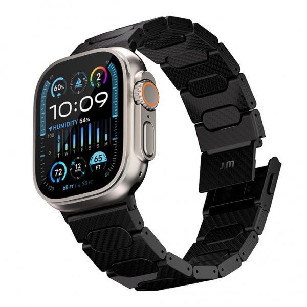 Just Mobile Apple Watch 44/45/46mm/Apple Watch Ultra -hihna hiilikuitua