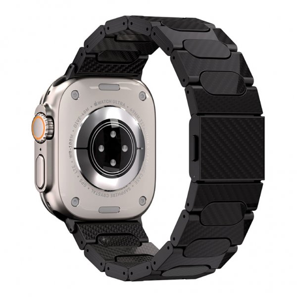 Just Mobile Apple Watch 44/45/46mm/Apple Watch Ultra -hihna hiilikuitua