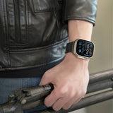 Just Mobile Apple Watch 44/45/46mm/Apple Watch Ultra -hihna hiilikuitua