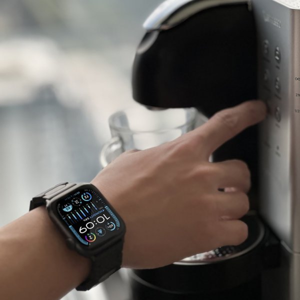 Just Mobile Apple Watch 44/45/46mm/Apple Watch Ultra -hihna hiilikuitua