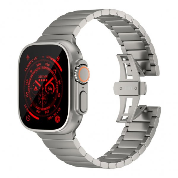 Just Mobile Apple Watch Ultra 49 mm ranneke, titaani DLC
