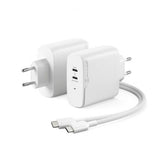 ALOGIC Rapid Power 2-porttinen (45+18W) GaN-laturi sis. 2 m USB-C-latauskaapelin
