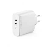 ALOGIC Rapid Power 2-porttinen (45+18W) GaN-laturi sis. 2 m USB-C-latauskaapelin