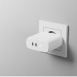 ALOGIC Rapid Power 2-porttinen (45+18W) GaN-laturi sis. 2 m USB-C-latauskaapelin