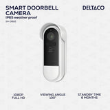Deltaco Smart Home WiFi-ovikello kameralla IP65