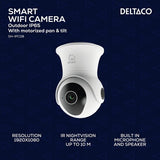 Deltaco Smart Home WiFi-kamera moottoroidulla panorointi- ja kallistustoiminnolla ulkokäyttöön IP65