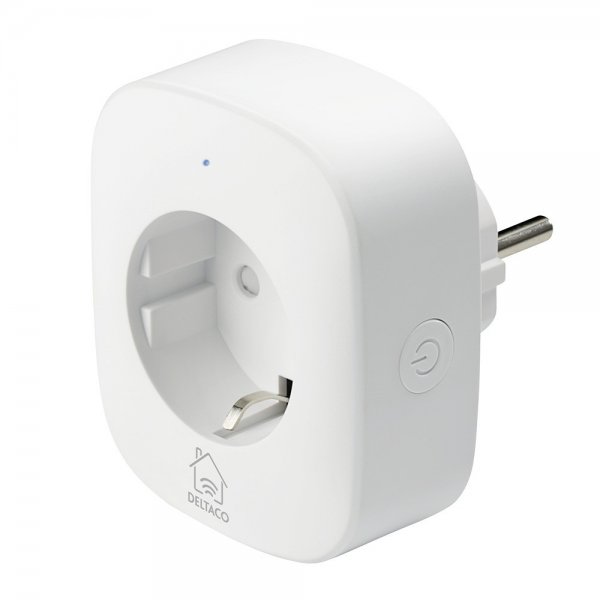 Deltaco Smart Home WiFi-virtakytkin, jossa energia-analyysi