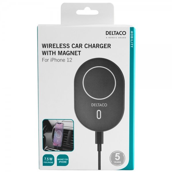 Deltaco langaton autolaturi magneetilla MagSafe