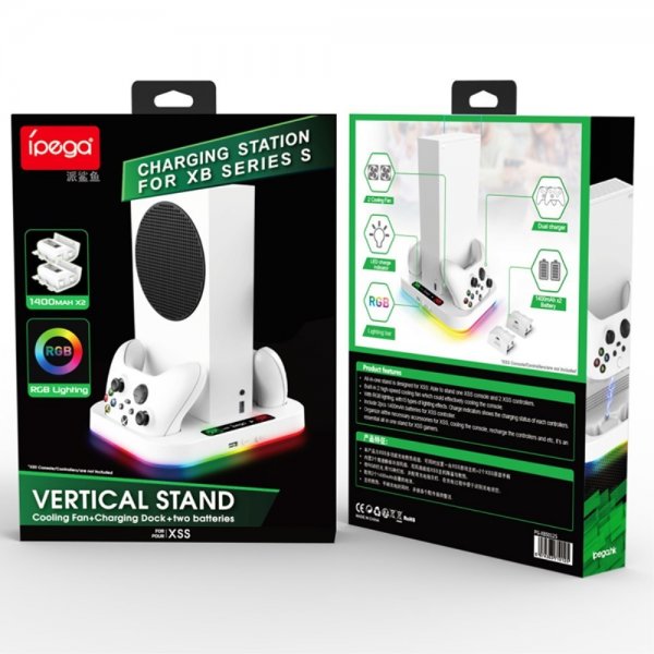 Ipega Xbox Series S telakointiasema tuulettimella ja RGB-valaistuksella
