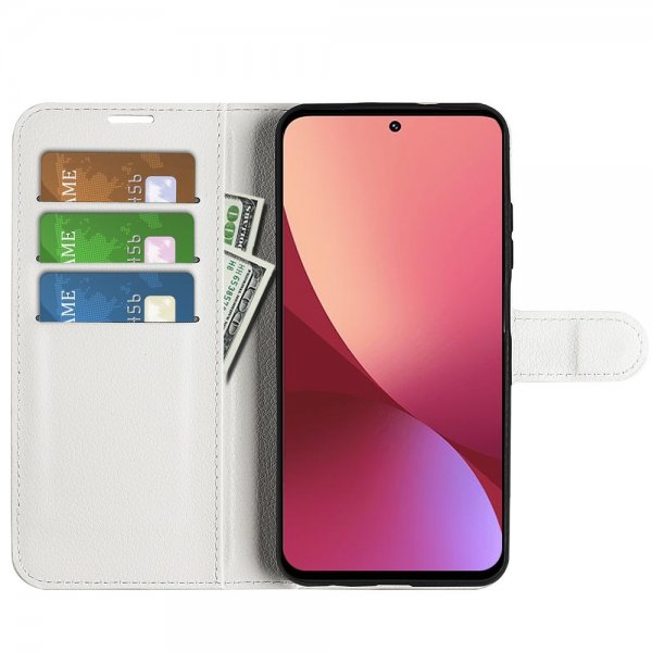 Xiaomi 12/12X Kotelo Litsi Valkoinen