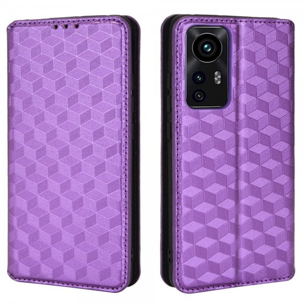 Xiaomi 12/12X Kotelo Ruutukuvio Violetti