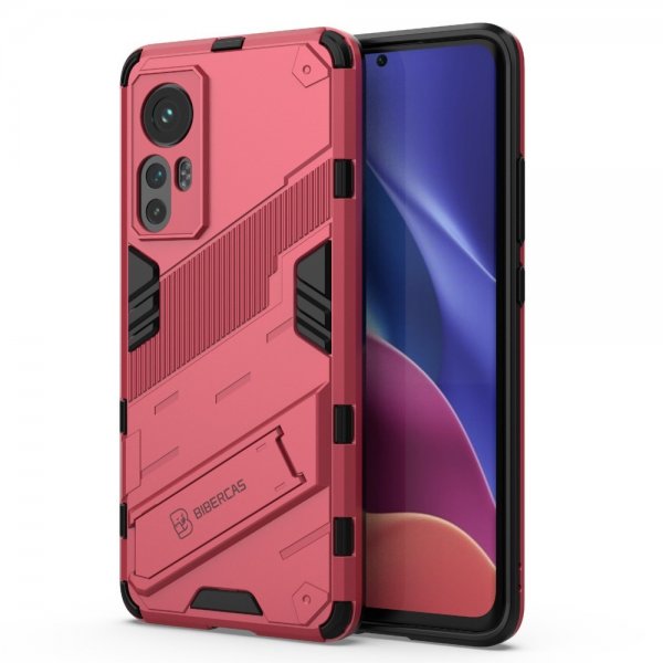 Xiaomi 12/12X Suojakuori jalustalla Magenta