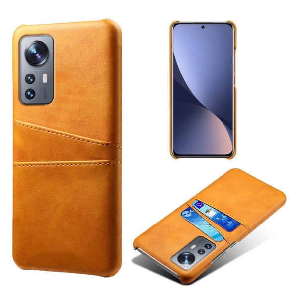 Xiaomi 12/12X Suojakuori kahdella korttipaikalla, vaaleanruskea