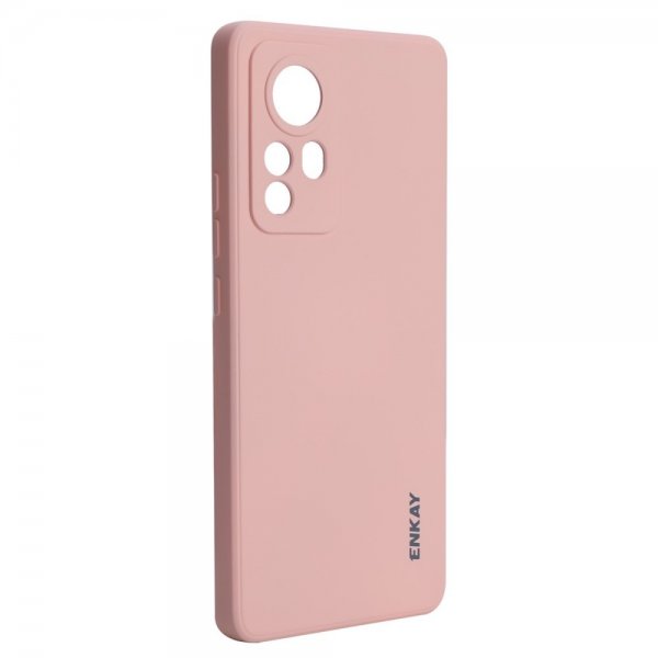 Enkay Xiaomi 12/12X Kuori silikoni vaaleanpunainen