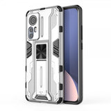 Xiaomi 12/12X Kuori Jalustatoiminnolla Hopea