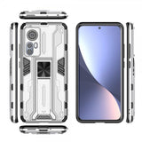 Xiaomi 12/12X Kuori Jalustatoiminnolla Hopea