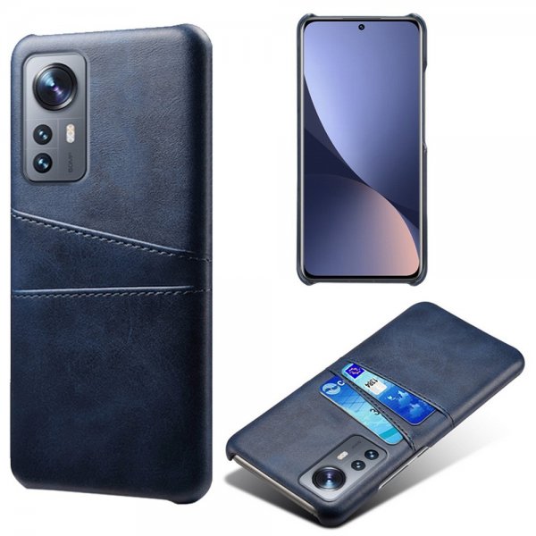 Xiaomi 12 Pro Suojakuori kahdella korttipaikalla, sininen
