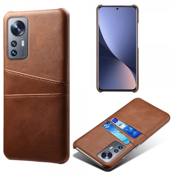 Xiaomi 12 Pro Suojakotelo kahdella korttipaikalla Ruskea