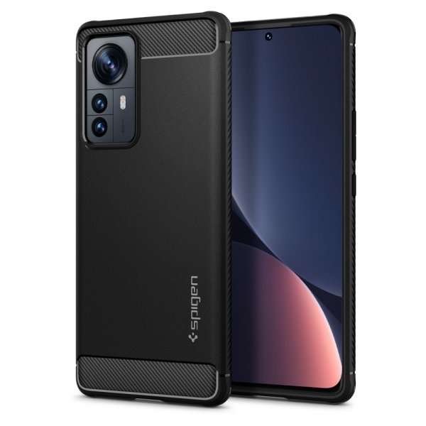 Spigen Xiaomi 12 Pro Suojakuori Rugged Armor Mattamusta