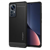 Spigen Xiaomi 12 Pro Suojakuori Rugged Armor Mattamusta