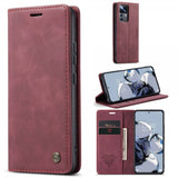 CaseMe Xiaomi 12T/12T Pro Kotelo Retro Flip Punainen