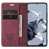 CaseMe Xiaomi 12T/12T Pro Kotelo Retro Flip Punainen