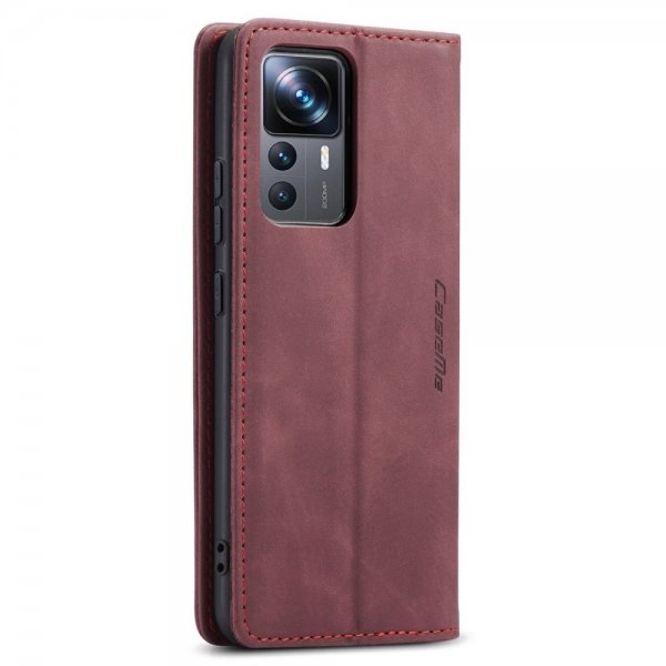 CaseMe Xiaomi 12T/12T Pro Kotelo Retro Flip Punainen