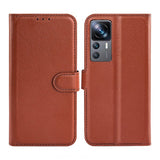Xiaomi 12T/12T Pro Kotelo Jalustalla Ruskea