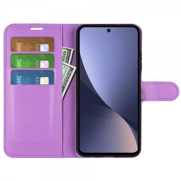 Xiaomi 13 Litsi Nahka Suojakotelo Liila