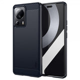 Mofi Xiaomi 13 Lite Kuori Harjattu hiilikuitukuvio Sininen