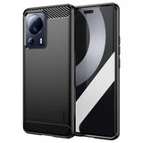 Mofi Xiaomi 13 Lite -kuori, harjattu hiilikuitukuvio, musta
