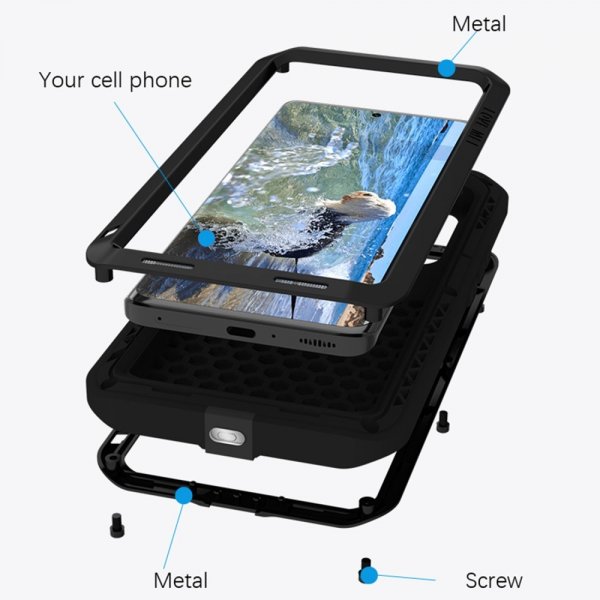 Love Mei Xiaomi 13 Pro Suojakuori Tehokas Kotelo Musta