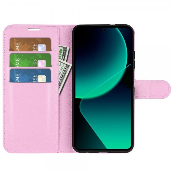 Xiaomi 13T/13T Pro Litsi-kuvioinen vaaleanpunainen kotelo