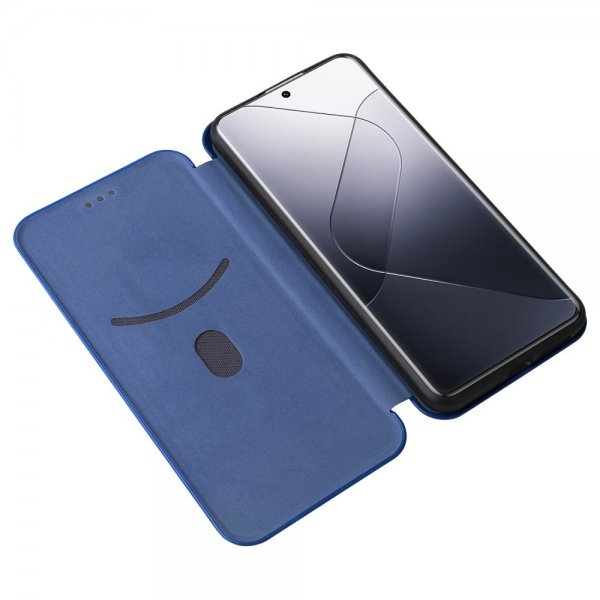 Xiaomi 14 Suojakuori Hiilikuitutekstuuri Sininen