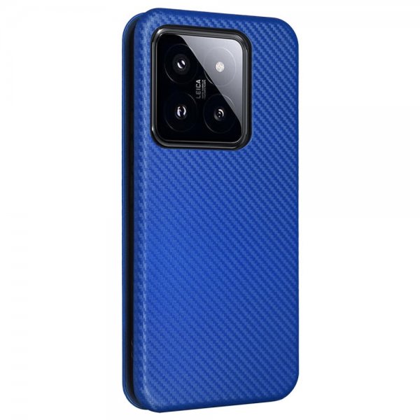 Xiaomi 14 Suojakuori Hiilikuitutekstuuri Sininen