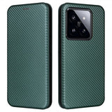 Xiaomi 14-kuori hiilikuitutekstuurilla, vihreä
